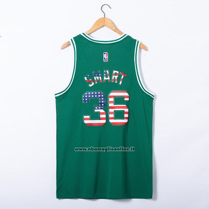 Maglia Boston Celtics Marcus Smart #36 75th Bandera Edition Verde